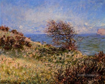 Sur la falaise de Fecamp Claude Monet Peinture à l'huile